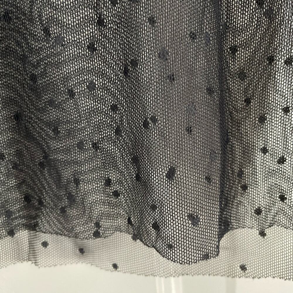 Ten Sixty Sherman Black Sheer Swiss Dot Top size Medium - Picture 8 of 9